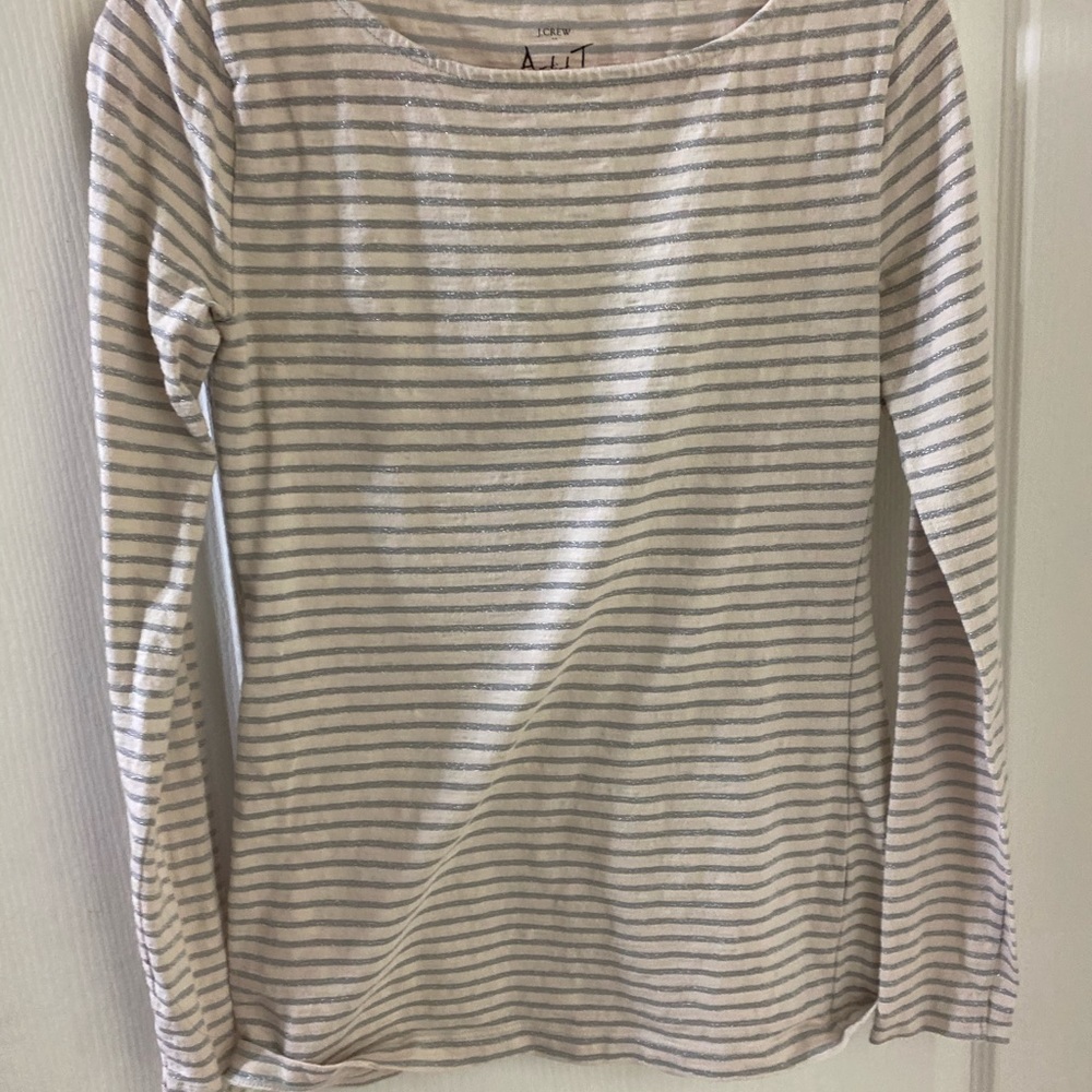 Sparkly striped J Crew long sleeve